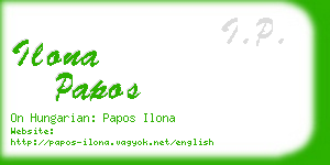 ilona papos business card